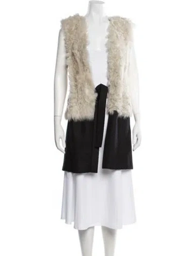 Pre-owned Marni Shearling Faux Fur Coat In Neutral
