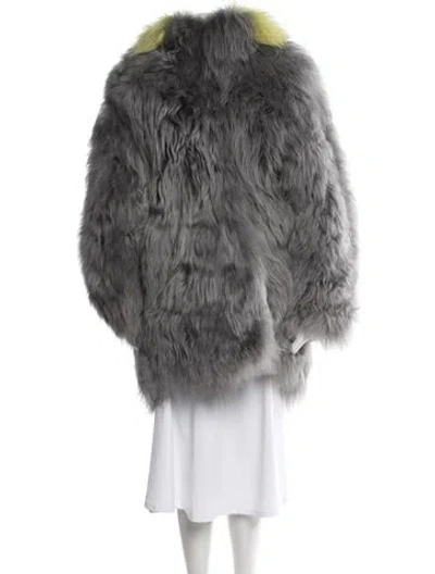 Pre-owned Marni Shearling Fur Coat In Gray