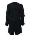 Marni Shearling Fur Coat In Black Wool In Black