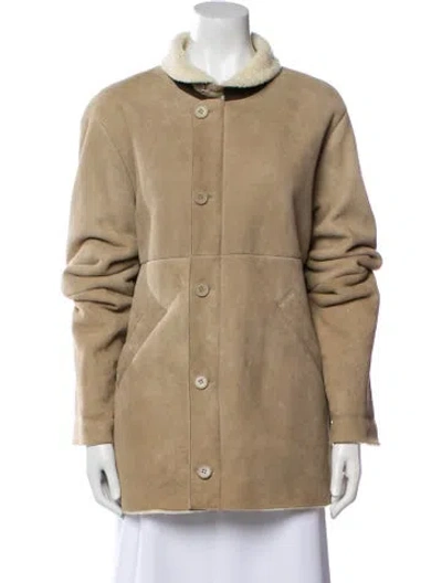 Pre-owned Marni Shearling Fur Jacket In Neutral