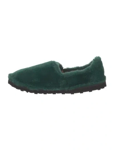 Pre-owned Marni Shearling Loafers In Green