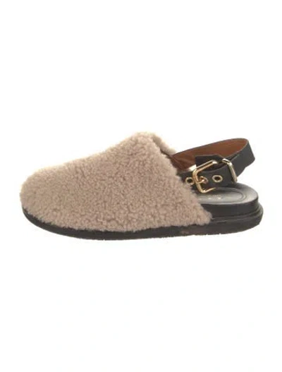 Pre-owned Marni Shearling Sandals In Multi
