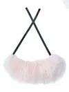 Marni Shearling Self-tie Scarf In Pink