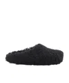Marni Shearling Slip-on Mules In Black