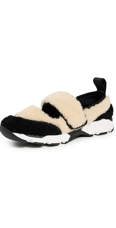 Marni Shearling Sneakers Synthetic Upper Rubber Sole In Multi