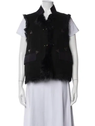 Pre-owned Marni Shearling Vest In Blue