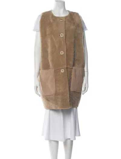 Pre-owned Marni Shearling Vest In Neutrals