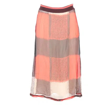 Marni Sheer Check Skirt In Multicolor Silk