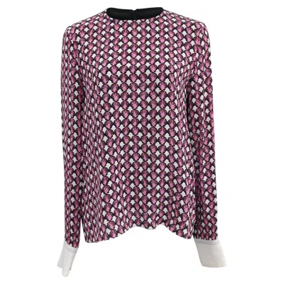 Marni Shell-print Long Sleeve Blouse In Multicolor Silk