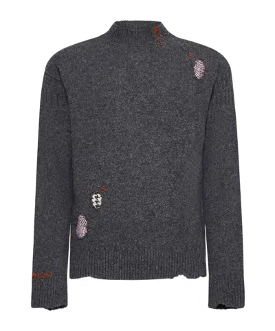 MARNI MARNI LOGO INTARSIA-KNIT JUMPER