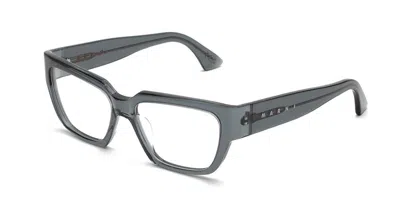 Marni Shilago Grey Mft Men's Glasses Clear Size 56 - Free Lenses - Blue Light Block Available In Transparent Grey