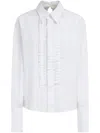 Marni Collared Neck Long Sleeves Ruffle Detail