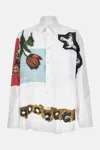 Marni Floral And Abstract Print Button-up Shirt In White