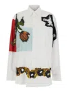 Marni Floral And Abstract Print Button-up Shirt In White
