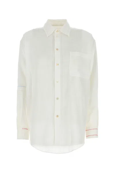 MARNI CAMICIA IN LINO BIANCO DONNA
