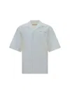 Marni White Poplin Bowling Hidden Logo Shirt