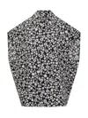Marni Floral Print Collar Top In Black