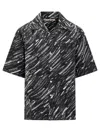Marni Black Crayon Print Shirt In Black