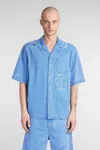 Marni Men Cotton Shirt In Blue