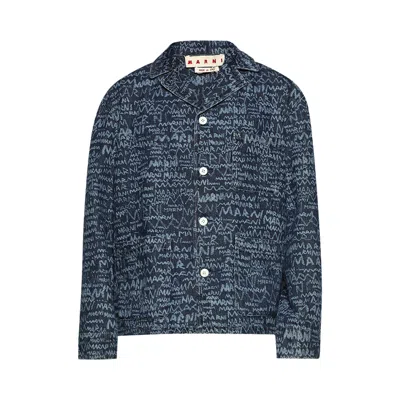 Pre-owned Marni Shirt 'blue Kyanite' | Men's Size 54