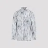Marni Patterned Shirt With Collar And Pocket In Frost