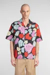 Marni Convertible-collar Floral-print Cotton-poplin Shirt In Multicolore