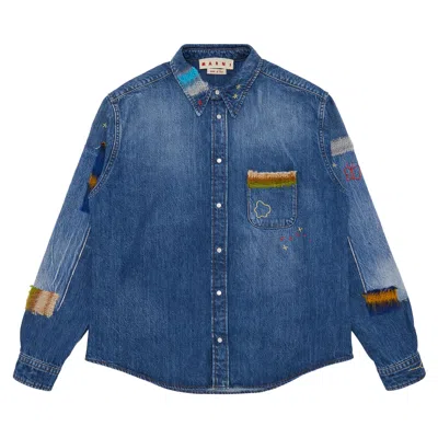 Pre-owned Marni Shirt 'iris Blue' | Men's Size 52