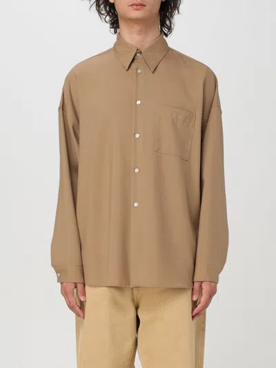 Marni Classic-collar Virgin Wool Shirt In Beige