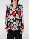 Marni Roses Silk Twill Pyjama Shirt In Bunt