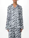 Marni Grey Silk Shirt With Crayon Leopard Print In Weiss