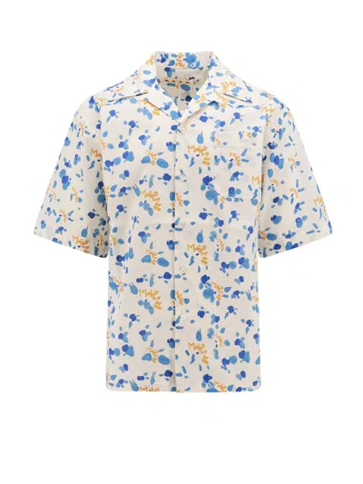 Marni Off-white Graphic Shirt In Mdw03 Stone White