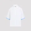 Marni Button-up White Poplin Shirt With Double-layer Cuffs In White