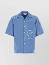 Marni Pocketed Embroidered Short Sleeve Shirt