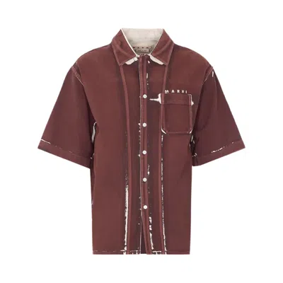 Pre-owned Marni Shirt 'tobacco' | Brown | Men's Size 54