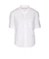 Marni Cotton Shirt With Chest Pocket And Short Sleeves In White