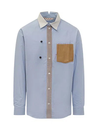 Marni Shirt With Contrasting Details  In Blue
