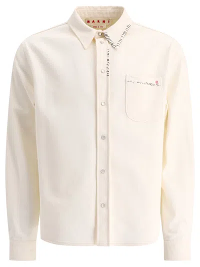 Marni Shirt With  Mending In White