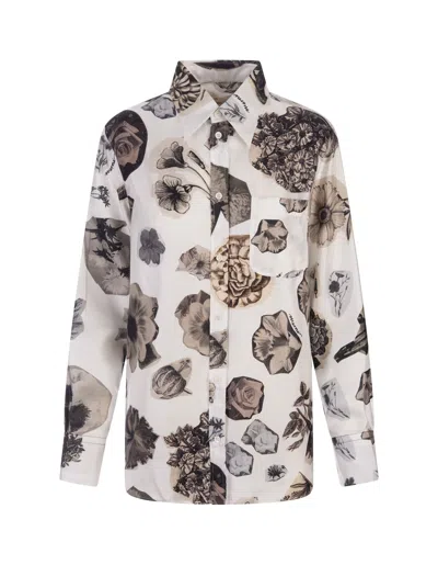 Marni Shirt With Nocturnal Print In White