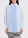 Marni Light Blue Regular Solid Shirt In Blue