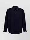 Marni Cool Wool Shirt With Contrast Stitching Shirt And Blouse Black