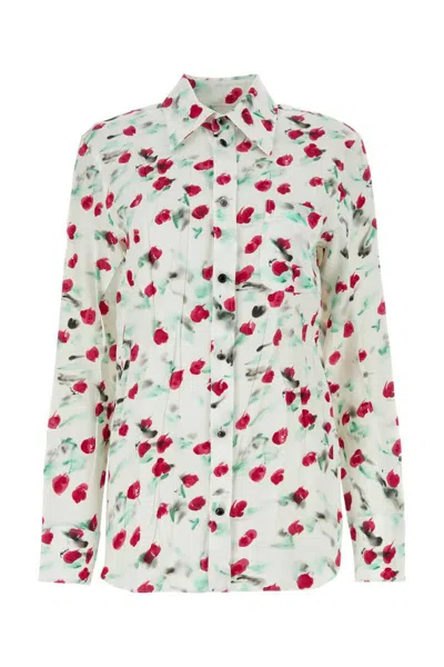 Marni Floral Print Viscose Shirt In Printed