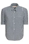 Marni Seersucker Checked Shirt In Black