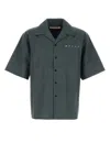 Marni Grey Graphite Solid Shirt In Gray