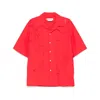 Marni Logo-embroidered Cut-out Shirt In Multicolor