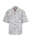 Marni Printed Collar Pocket Short Sleeve Shirt In White