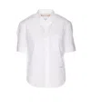 Marni Cotton Shirt With Chest Pocket And Short Sleeves In White