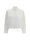 Marni Cropped Long-sleeve Shirt In White