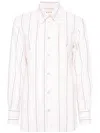 Marni Striped Cotton-poplin Shirt In White