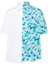 Marni Floral Cotton Bowling Shirt In Blue