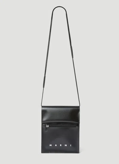 Marni Shoelace Strap Crossbody Bag In Black